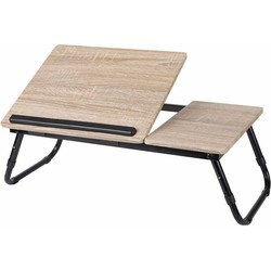 Unique Living Laptoptafel / bedtafel - hout - metaal - 58 x 38 x 25 cm - Dienbladen