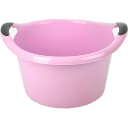 Afwasbak teil - 15 liter - licht roze - kunststof - 42 x 39,5 x 25 cm - Afwasbak