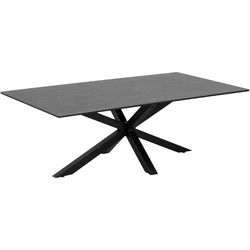 Salontafel - Zwart - 130x70x46cm - Harrie