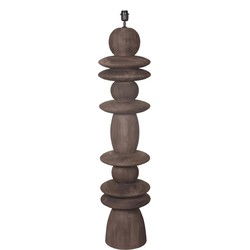 PTMD Staande Lamp Callain - 30x30x123 cm - Hout - Bruin