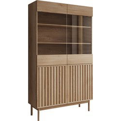 Meubella - Vitrinekast Storm - Eiken - 106 cm
