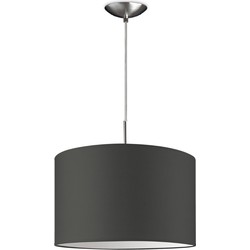 Moderne hanglamp Bling - antraciet - verlichtingspendel Tube Deluxe inclusief lampenkap 35/35/21cm - pendel lengte 100 cm - geschikt voor E27 LED lamp - Pendellamp geschikt voor woonkamer, slaapkamer, keuken