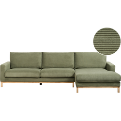 Beliani SIGGARD - Hoekbank-Groen-Corduroy