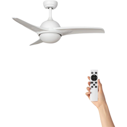 Plafondventilator Giulia met verlichting - Ø107cm -  6 snelheden - Afstandsbediening - Wit