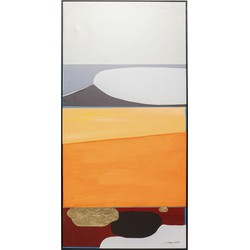Kare Schilderij Abstract Shapes Orange 73x143cm