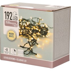 Kerstverlichting - op batterij - warm - wit - 192 lampjes - 15 meter - Kerstverlichting kerstboom