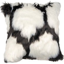 Clayre & Eef Kussenhoes Wit Zwart Polyester