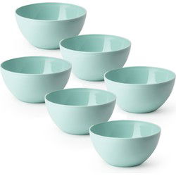 Plasticforte kommetjes/schaaltjes - 6x - kunststof - 14x6 cm - groen - Kommetjes