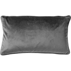 Dutch Decor FINN - Sierkussen 30x50 cm - velvet - lendekussen - Charcoal Gray - antraciet - Dutch Decor