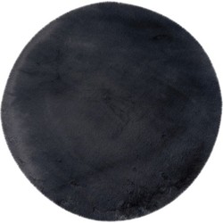 Heaven Fluffy Soft - Vloerkleed Hoogpolig - Effen Tapijt - Antraciet- 120 CM ROND