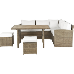 Beliani BARDI - Loungeset-Wit-PE rotan