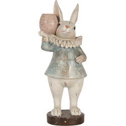 Clayre & Eef Decoratie Beeld Konijn Beige Kunststof