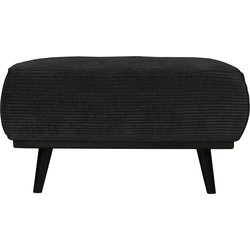 BePureHome Statement Hocker - Brede Platte Rib - Graphite - 40x80x55