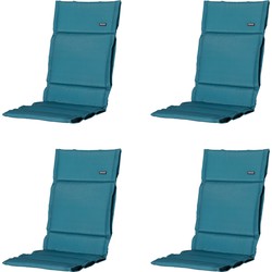 Madison -  Tuinkussen Fiber Deluxe Panama sea blue - Ca. 125x50 cm - Set van 4