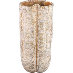 PTMD Bloempot Roddie - 25x24x55 cm - Cement - Creme