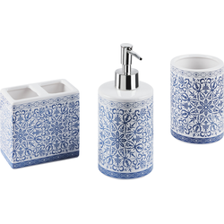 Beliani CARORA - Badkameraccessoire set-Blauw-Dolomiet