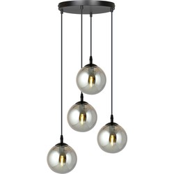 moderne hanglamp Fabbri Zwart 4-lichts  - Øcm