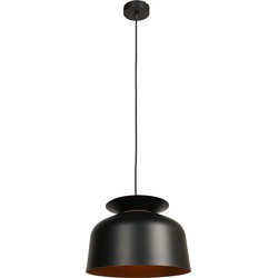 Mexlite hanglamp Skandina - zwart - metaal - 35 cm - E27 fitting - 3684ZW