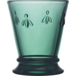 La Rochère Bee - waterglas - bijtjes - donkergroen - handgeblazen -6 stuks