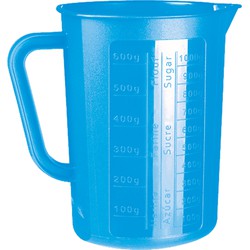 Juypal keuken maatbeker/mengbeker - kunststof - blauw - 1400 ml - Maatbekers