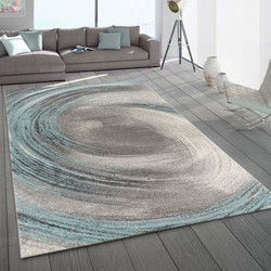 Laagpolig Meriza Vloerkleed - Turquoise - 240x340 cm