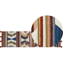 MRGASHAT - Kelim vloerkleed - Multicolor - 80 x 300 cm - Wol