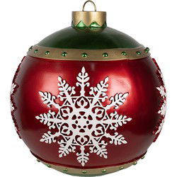 Clayre & Eef Grote Kerstbal Kerst Decoratie Ø 39x44 cm Rood Kunststof