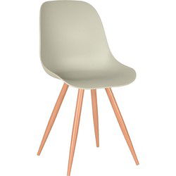 LABEL51 Eetkamerstoel Rimini - Breeze - Kunststof - Oak Metal Woodcover