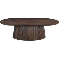 Livingfurn - Salontafel Salvator Walnut Oval 120 - Mangohout