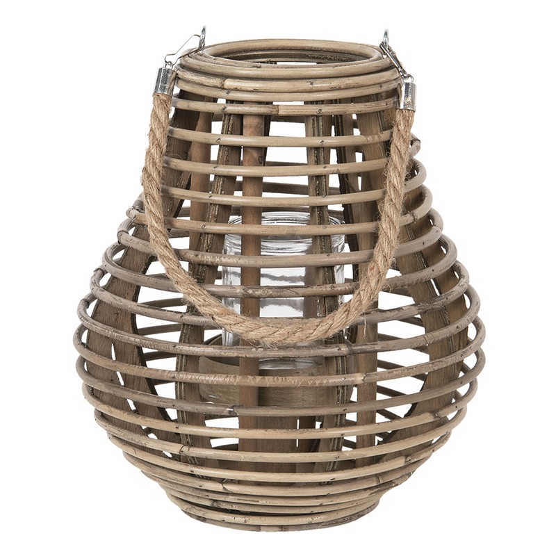 Clayre & Eef Beige Windlicht Ø 26*28 cm 6RO0469M - 