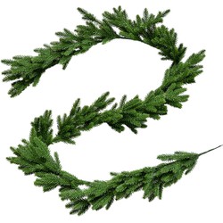 Clayre & Eef Kerstslinger Guirlande 180 cm Groen Kunststof