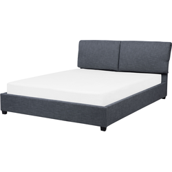 Beliani BELFORT - Tweepersoonsbed-Grijs-Polyester