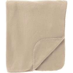 Textino DEX - Plaid 130x160 cm - fleece deken - zacht en dun - Semolina - beige - Textino