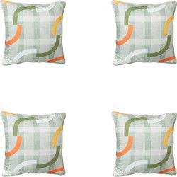 Madison -  Sierkussen Tess orange - Ca. 50x50 cm - Set van 4