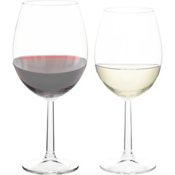 Wijnglazen/drinkglazen transparant set 430/580 ml 24-delig - Wijnglazen