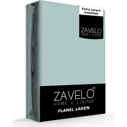 Zavelo Flanel Laken Pastel Groen-2-persoons (200x260 cm)