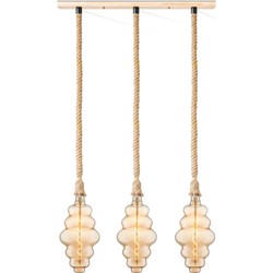 Home sweet home touw hanglamp Leonardo 3L Cloud - amber