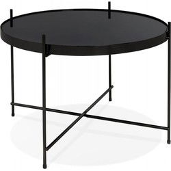 KOLOS salontafel 63x63x40 cm Zwart