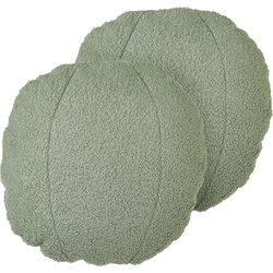 Beliani RUTABAGA - Sierkussen-Groen-Bouclé