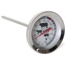 Gerimport Vlees thermometer - 0 tot 120 graden Celsius - analoog - Vleesthermometers