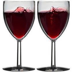 Rosti Mepal Wijnglazen - 2x - kunststof - 300 ml - 8 x 16 cm - Wijnglazen