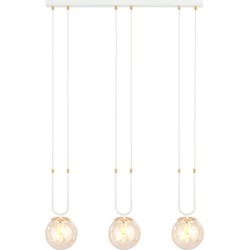 retro hanglamp Sanna Wit 3-lichts