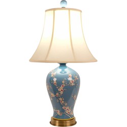 Fine Asianliving Chinese Tafellamp Porselein Handgeschilderde Sakura
