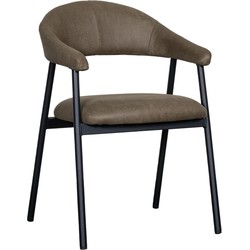 LABEL51 Eetkamerstoel Amaze - Moss - Micro Suede - Black Frame