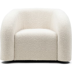 Riviera Maison Vittorio Swivel Armchair, bouclé, white sand