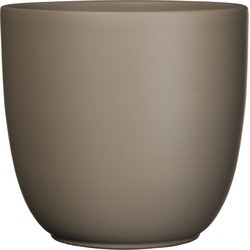 Mica Decorations Plantenpot - taupe bruin - keramiek - 25 x 23 cm - Plantenpotten