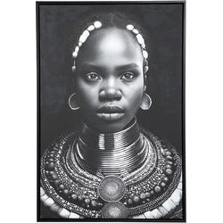 PTMD Wandpaneel Louise-Carol - 93x4x63 cm - Polyester - Zwart