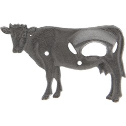 Clayre & Eef Flesopener  16x3x10 cm Bruin Ijzer Rechthoek Koe Bieropener