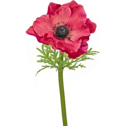 Greenmoods Kunstbloem Anemone Deluxe - Kroonanemoon - Anemone coronaria - Nep plant - 1 Stuk - 43cm - Fuchsia