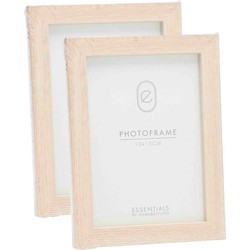 2x Stuks Houten fotolijsten geschikt voor een foto van 10 x 15 cm - Fotolijsten